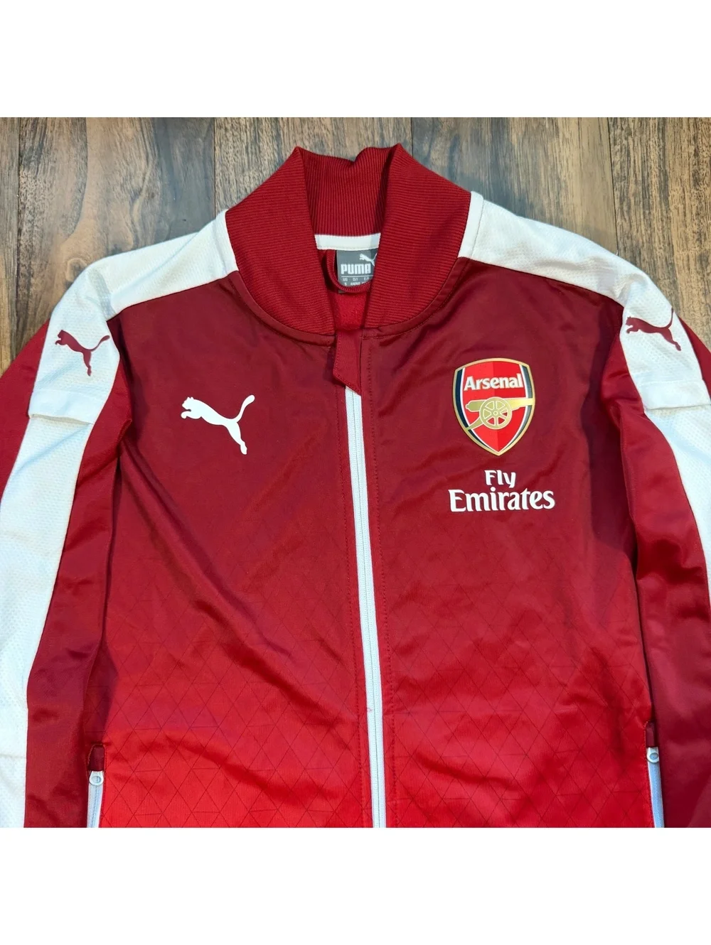 Puma Arsenal FC Track Jacket 2015/16 Small Red White Full Zip Training Coat